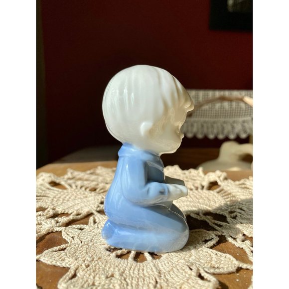 LEGO JAPAN PORCELAIN Boy Girl Figurines - Blue White - Praying - Reading - 1960s - Picture 5 of 8